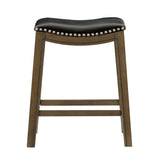 Ordway Black/Brown Counter Height Stool, Black from Homelegance - Luna Furniture