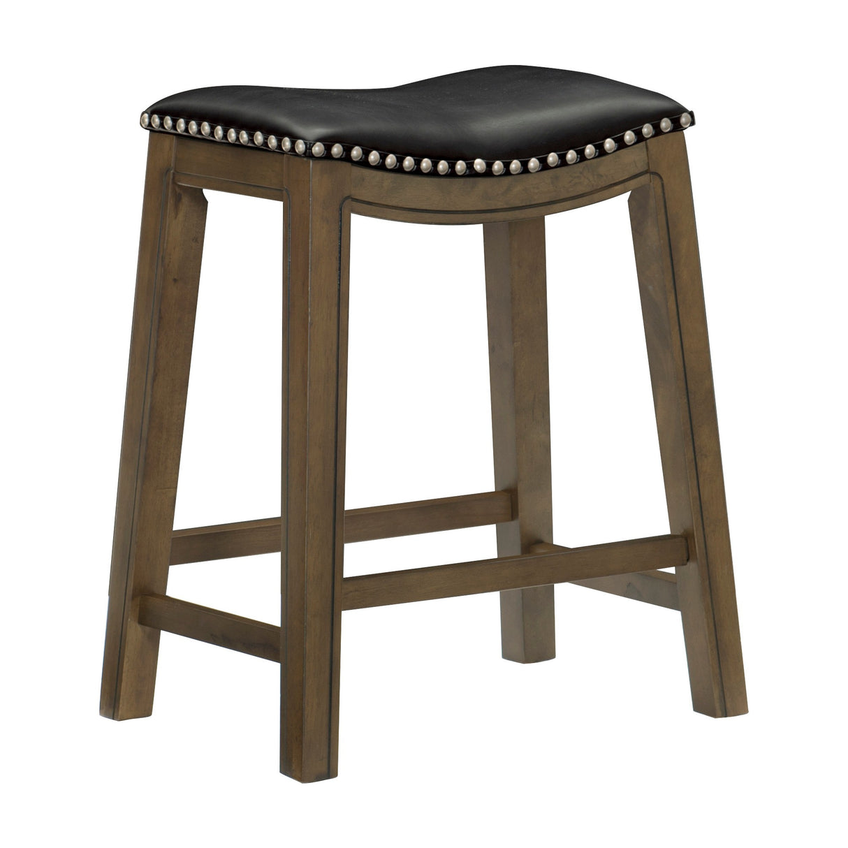 Ordway Black/Brown Counter Height Stool, Black from Homelegance - Luna Furniture