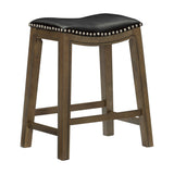Ordway Black/Brown Counter Height Stool, Black from Homelegance - Luna Furniture