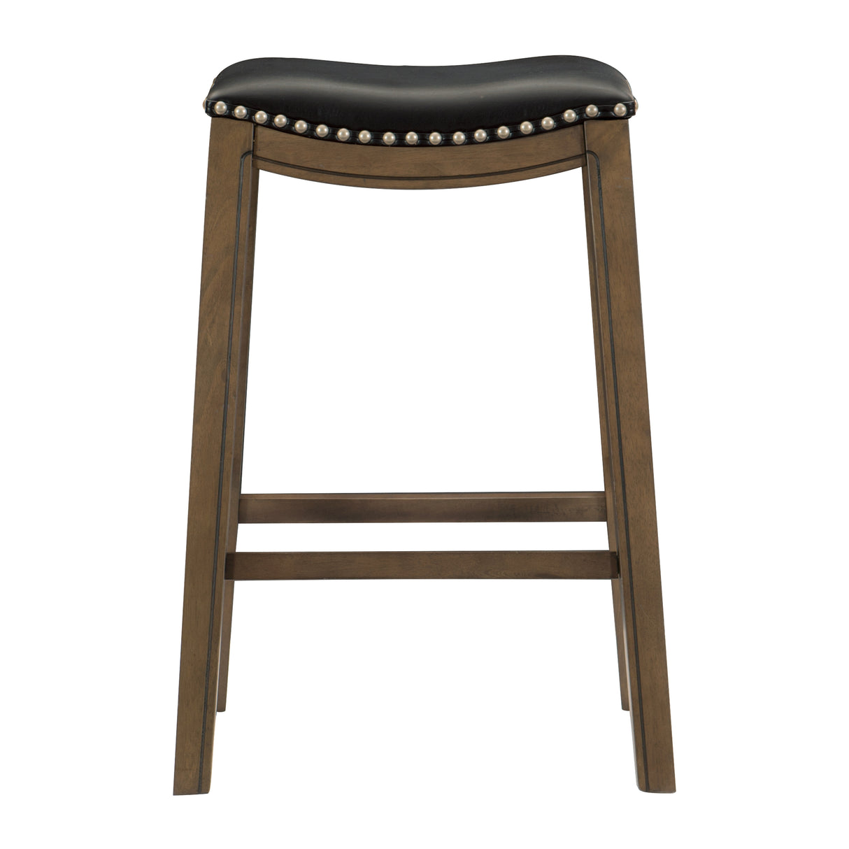Ordway Black/Brown Pub Height Stool, Black from Homelegance - Luna Furniture