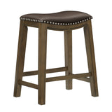 Ordway Brown/Brown Counter Height Stool, Brown from Homelegance - Luna Furniture
