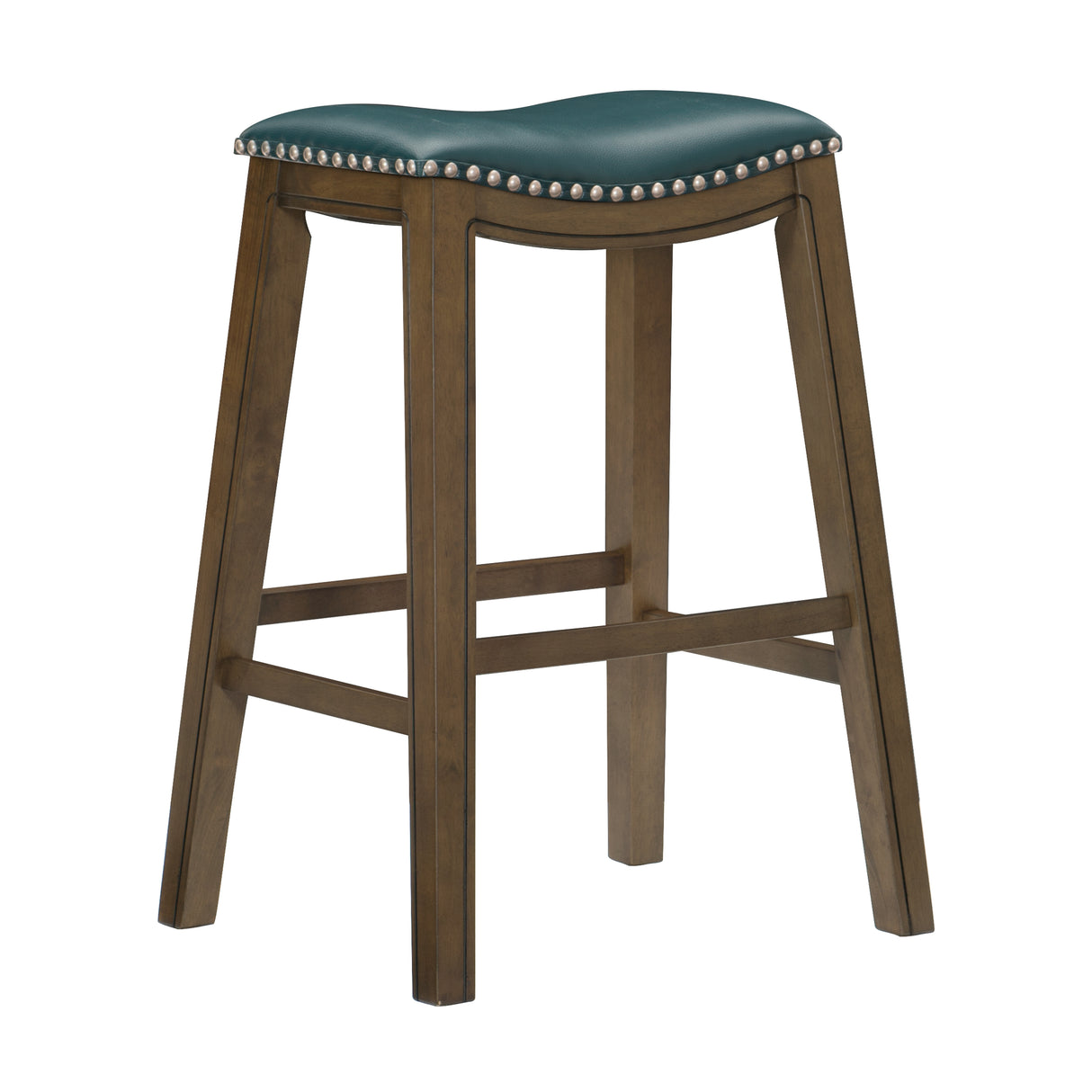 Ordway Green/Brown Pub Height Stool, Green from Homelegance - Luna Furniture