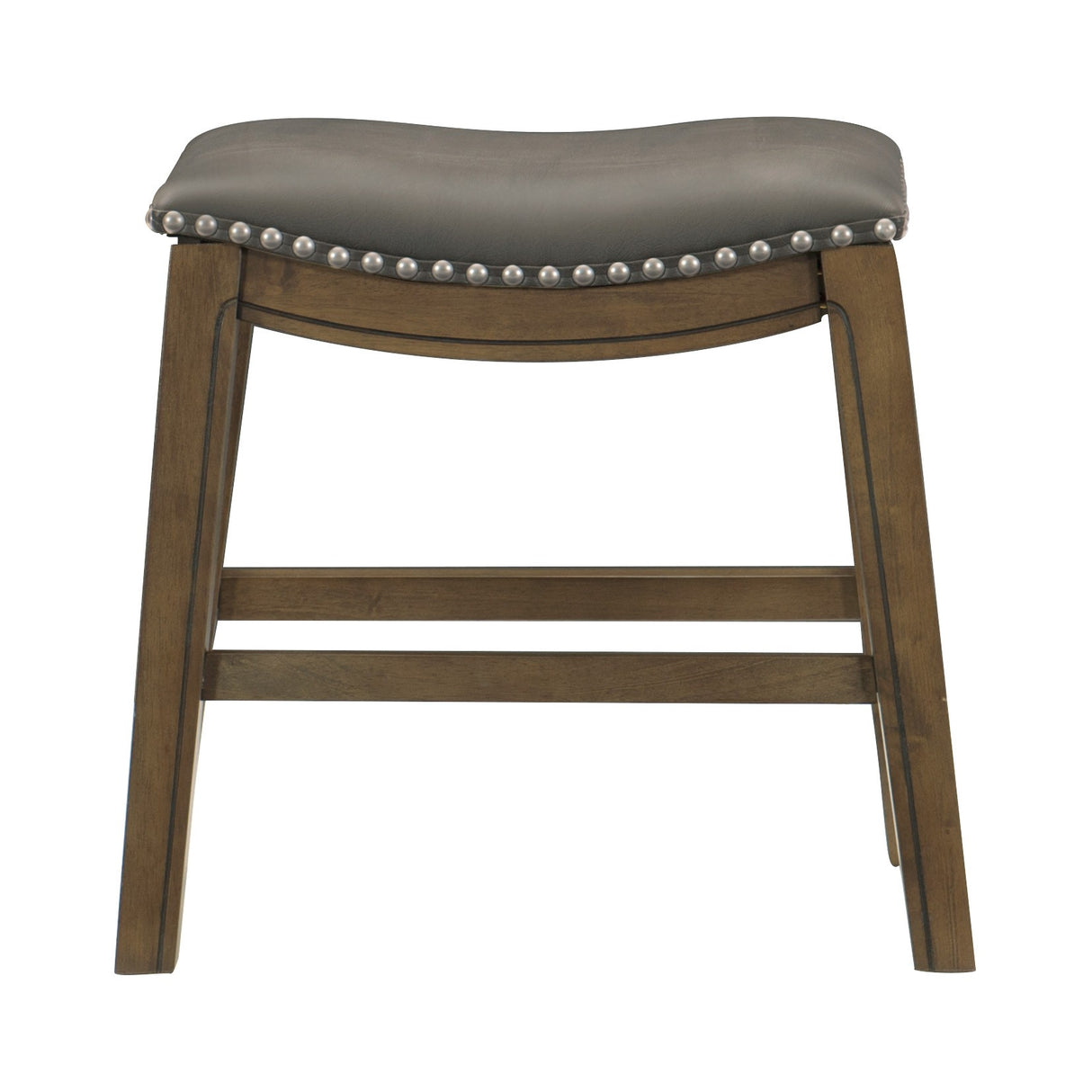 Ordway Gray/Brown Dining Stool, Gray from Homelegance - Luna Furniture
