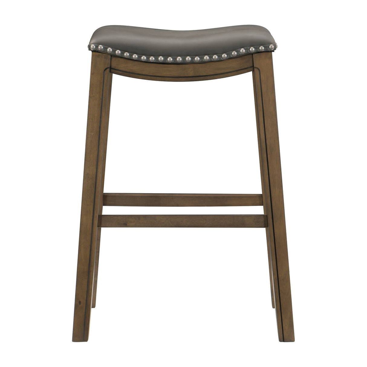 Ordway Gray/Brown Pub Height Stool, Gray from Homelegance - Luna Furniture