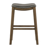Ordway Gray/Brown Pub Height Stool, Gray from Homelegance - Luna Furniture