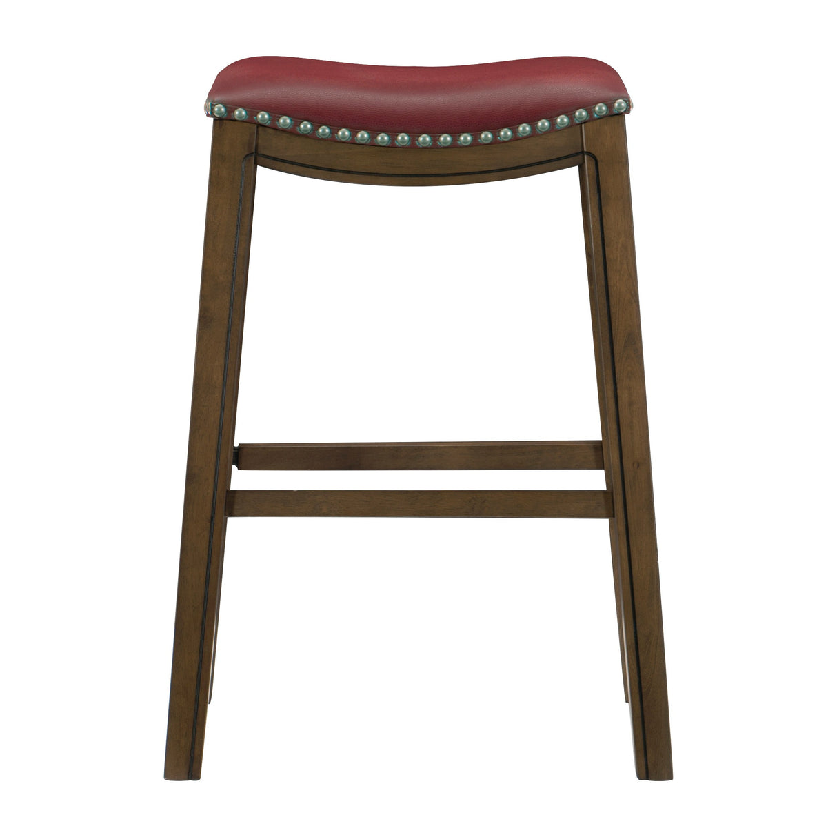 Ordway Red/Brown Pub Height Stool, Red from Homelegance - Luna Furniture