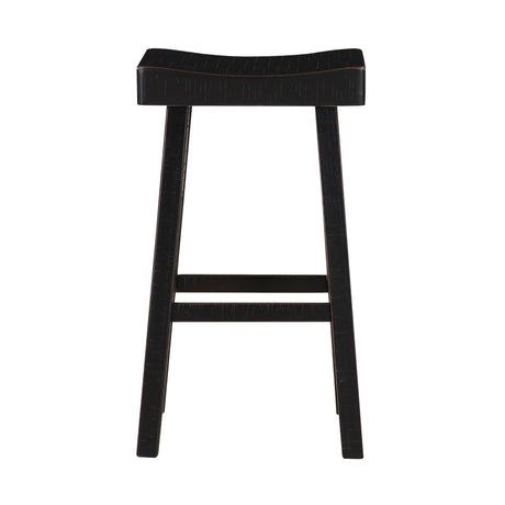 Caspian Black Pub Height Stool, Set of 2 from Homelegance - Luna Furniture