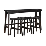 Caspian Black 4-Piece Pack Pub Height Set from Homelegance - Luna Furniture