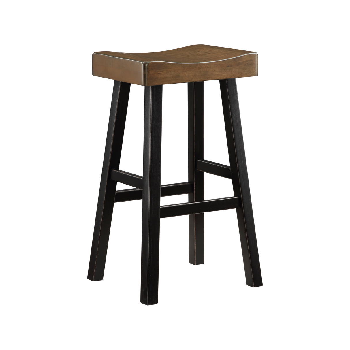 Caspian Black/Brown Pub Height Stool, Set of 2 from Homelegance - Luna Furniture