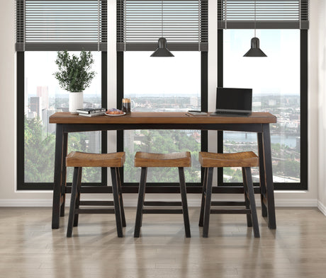 Caspian Black/Brown 4-Piece Pack Counter Height Set from Homelegance - Luna Furniture