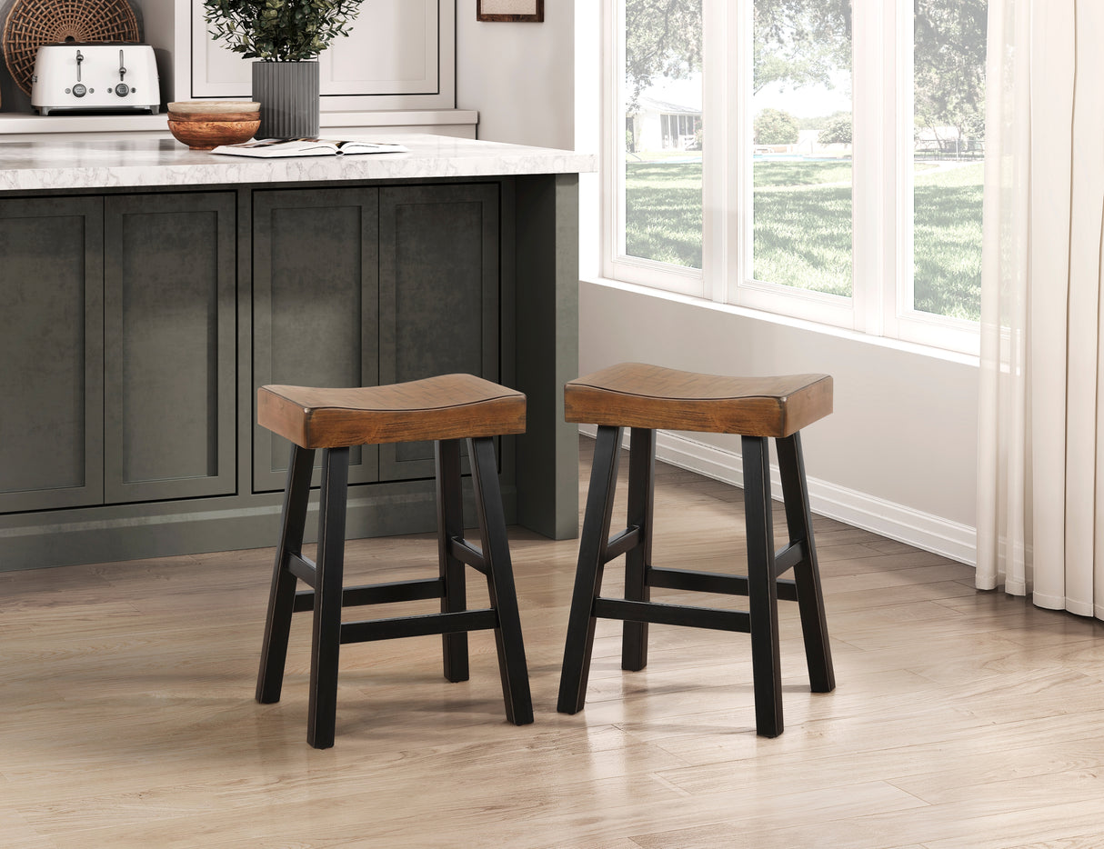 Caspian Black/Brown 4-Piece Pack Counter Height Set from Homelegance - Luna Furniture
