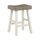 Caspian White/Coffee Counter Height Stool, Set of 2 from Homelegance - Luna Furniture