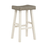 Caspian White/Coffee Pub Height Stool, Set of 2 from Homelegance - Luna Furniture