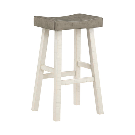 Caspian White/Coffee Pub Height Stool, Set of 2 from Homelegance - Luna Furniture