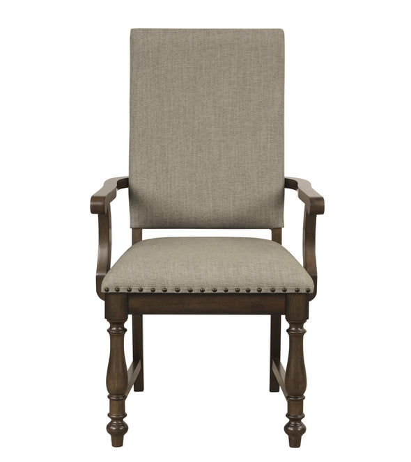 Stonington Brown Arm Chair, Set of 2