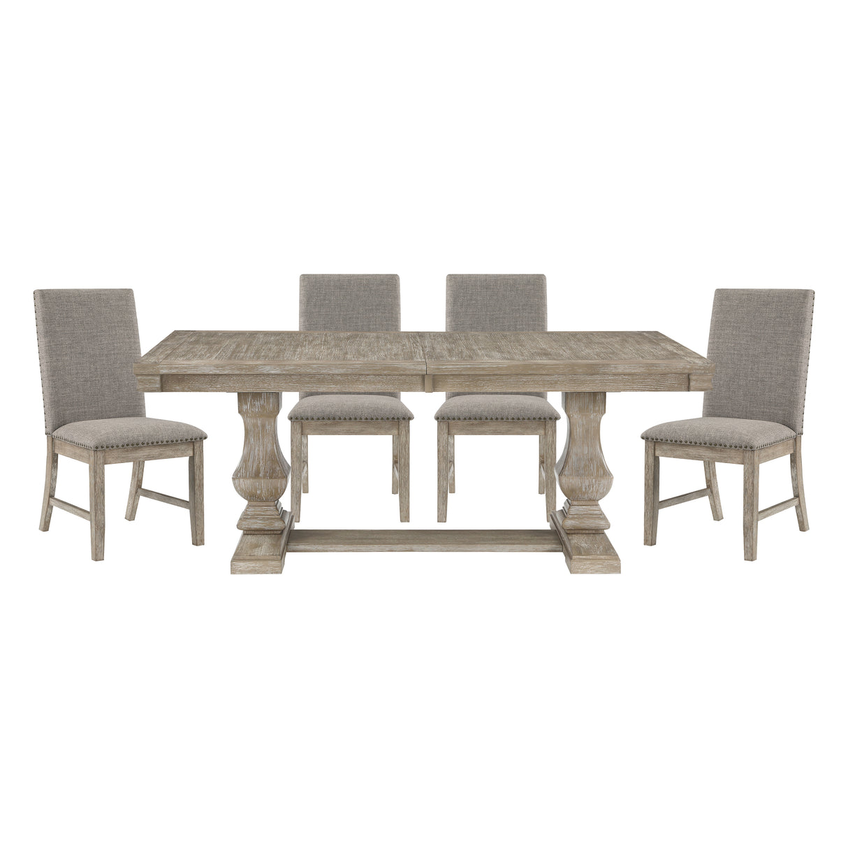 Southlake Brownish Gray Extendable Dining Set from Homelegance - Luna Furniture