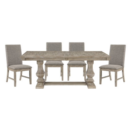 Southlake Brownish Gray Extendable Dining Set from Homelegance - Luna Furniture