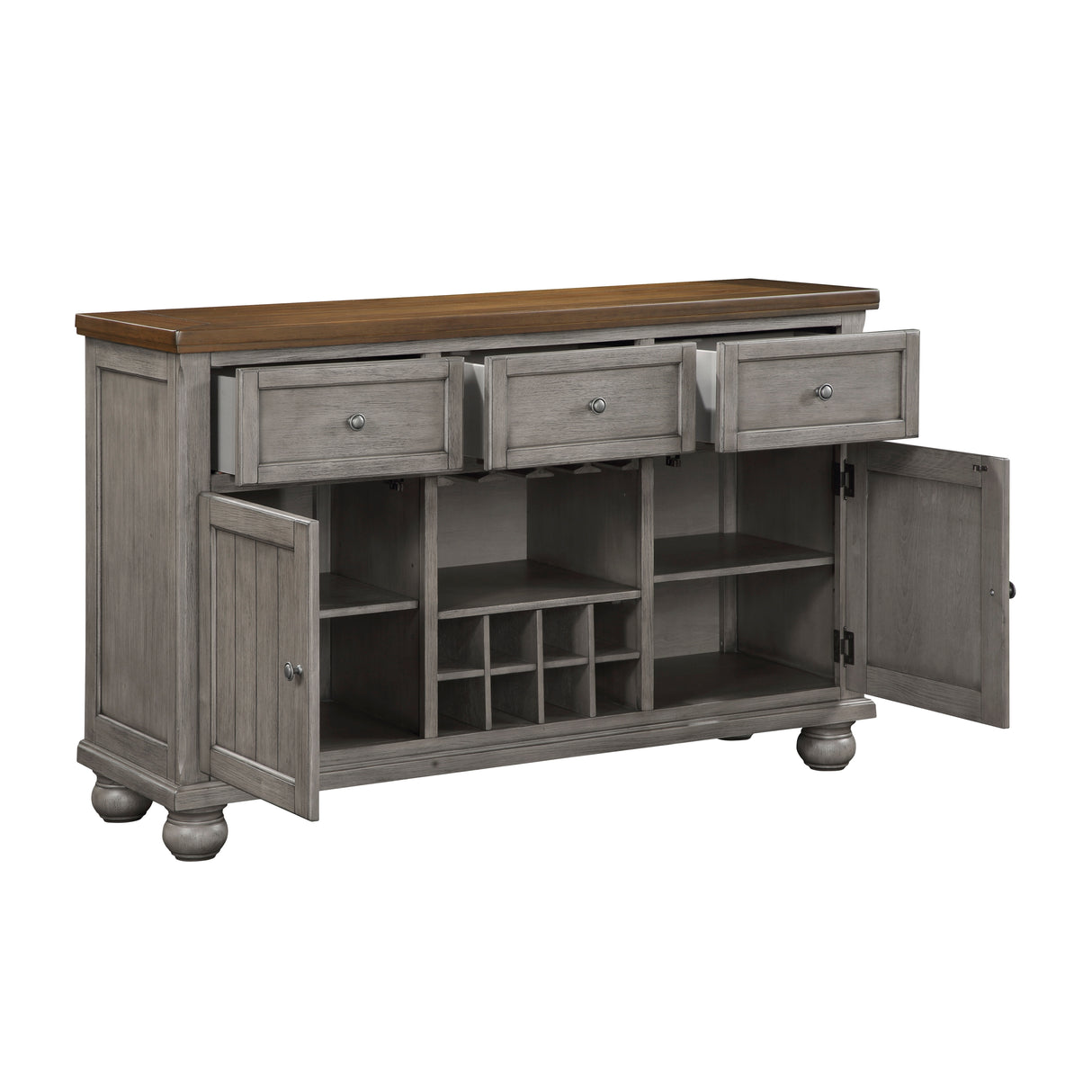 Tigard Gray Dining Server from Homelegance - Luna Furniture
