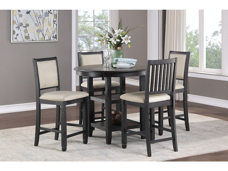 Asher Blacks Counter Height Chairs - Set of 2