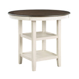 Asher Antique White/Brown Counter Height Table from Homelegance - Luna Furniture