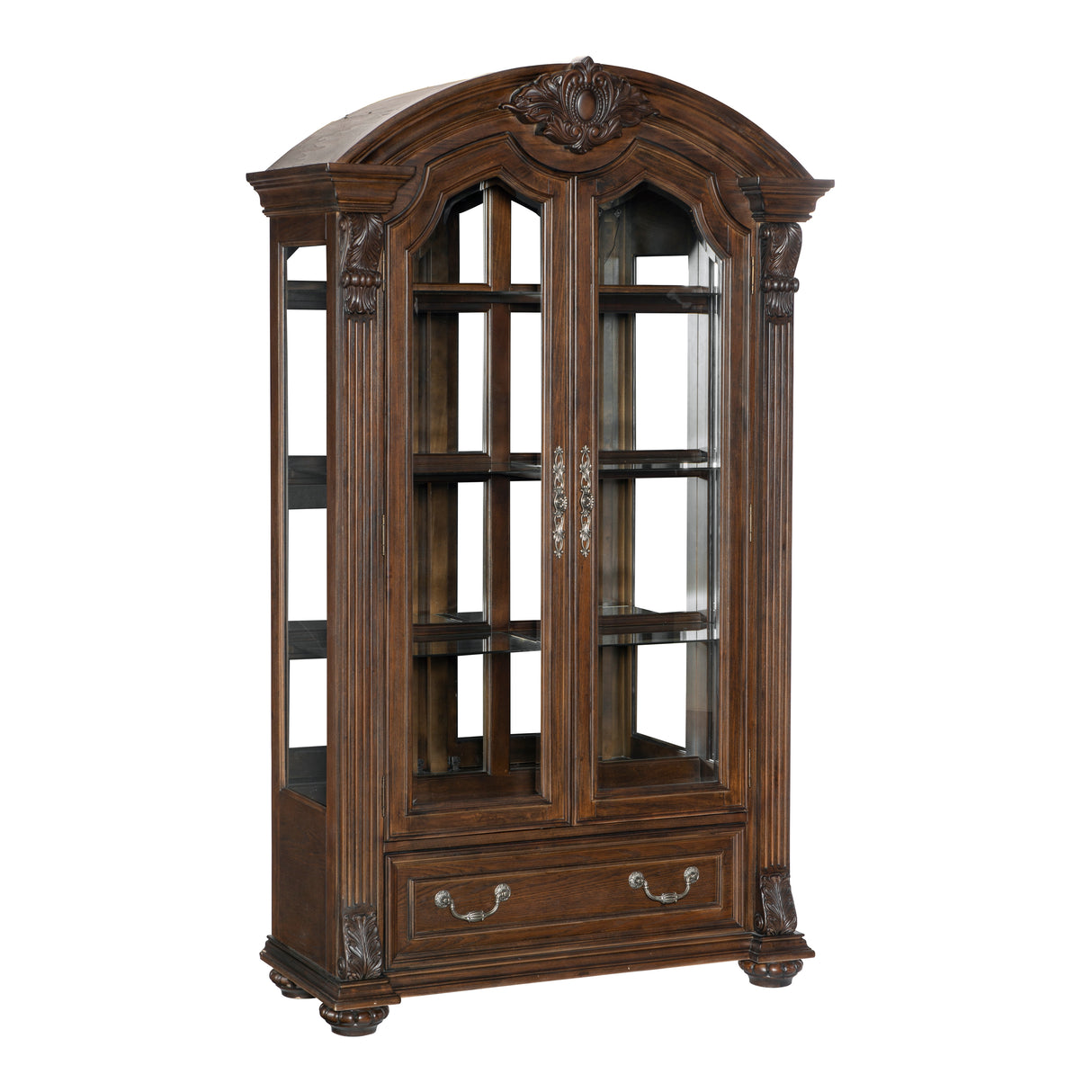 Bergen Dark Oak Curio from Homelegance - Luna Furniture