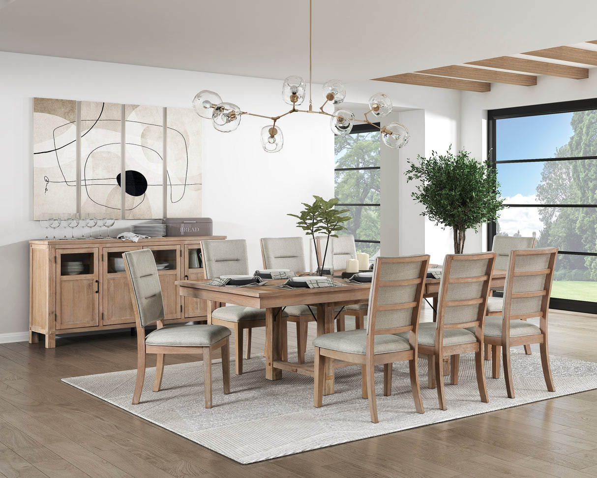 Aberdeen Light Oak Extendable Dining Set from Homelegance - Luna Furniture