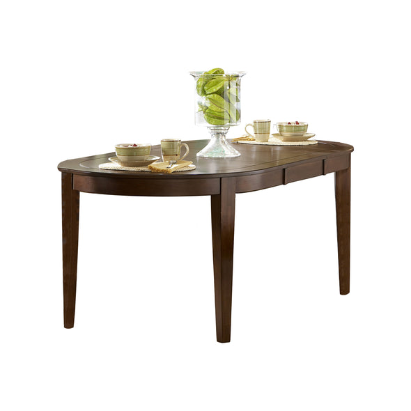 Ameillia Dark Oak Extendable Oval Dining Set