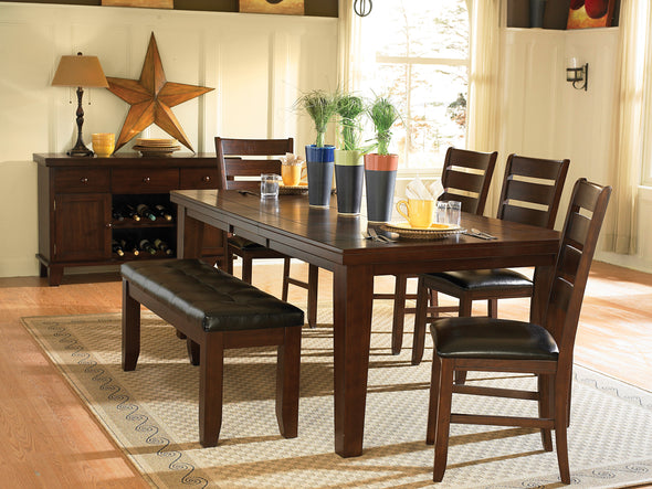 Ameillia Brown Rectangular Extendable Dining Set | 586 - Luna Furniture