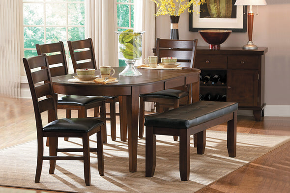 Ameillia Dark Oak Extendable Oval Dining Table