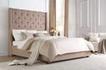 Fairborn Brown Tufted Queen Platform Bed - Luna Furniture