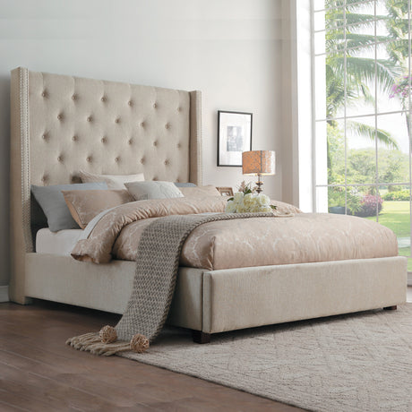Fairborn Beige Full Bed Platform Bed from Homelegance - Luna Furniture