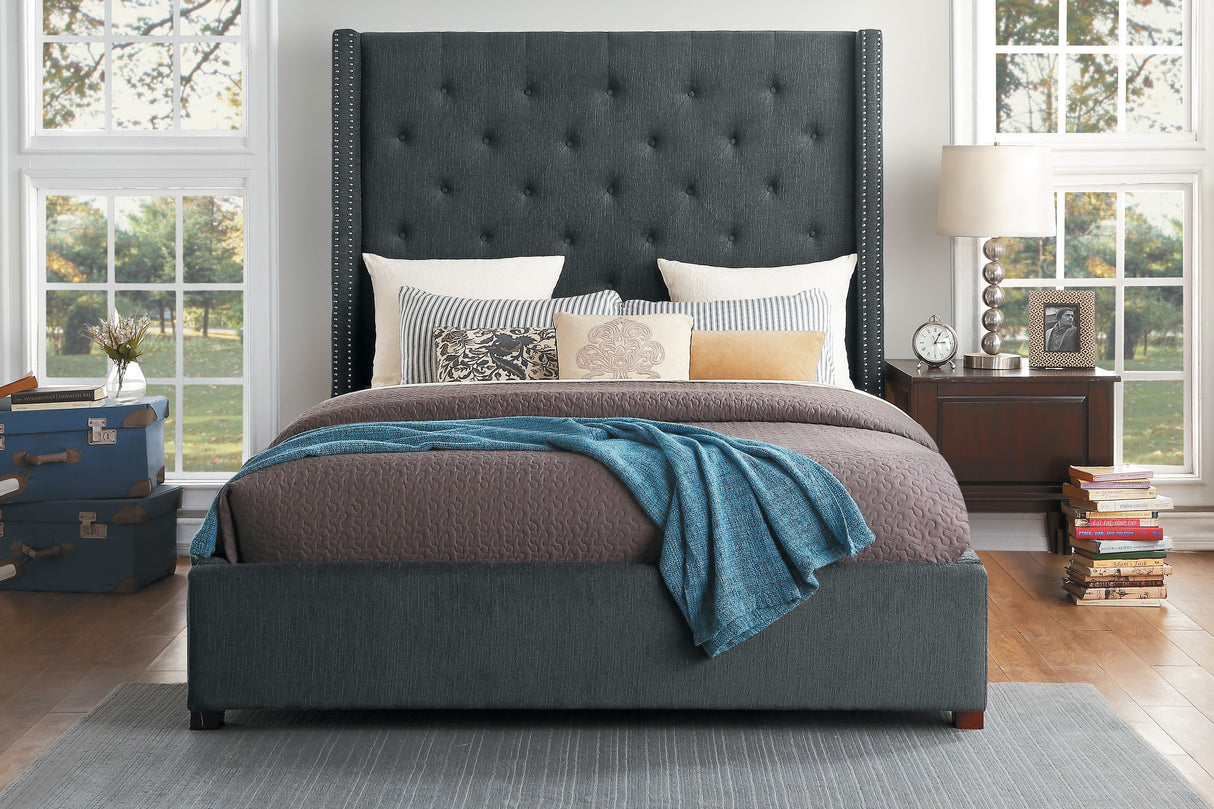 Fairborn Gray Queen Platform Bed from Homelegance - Luna Furniture