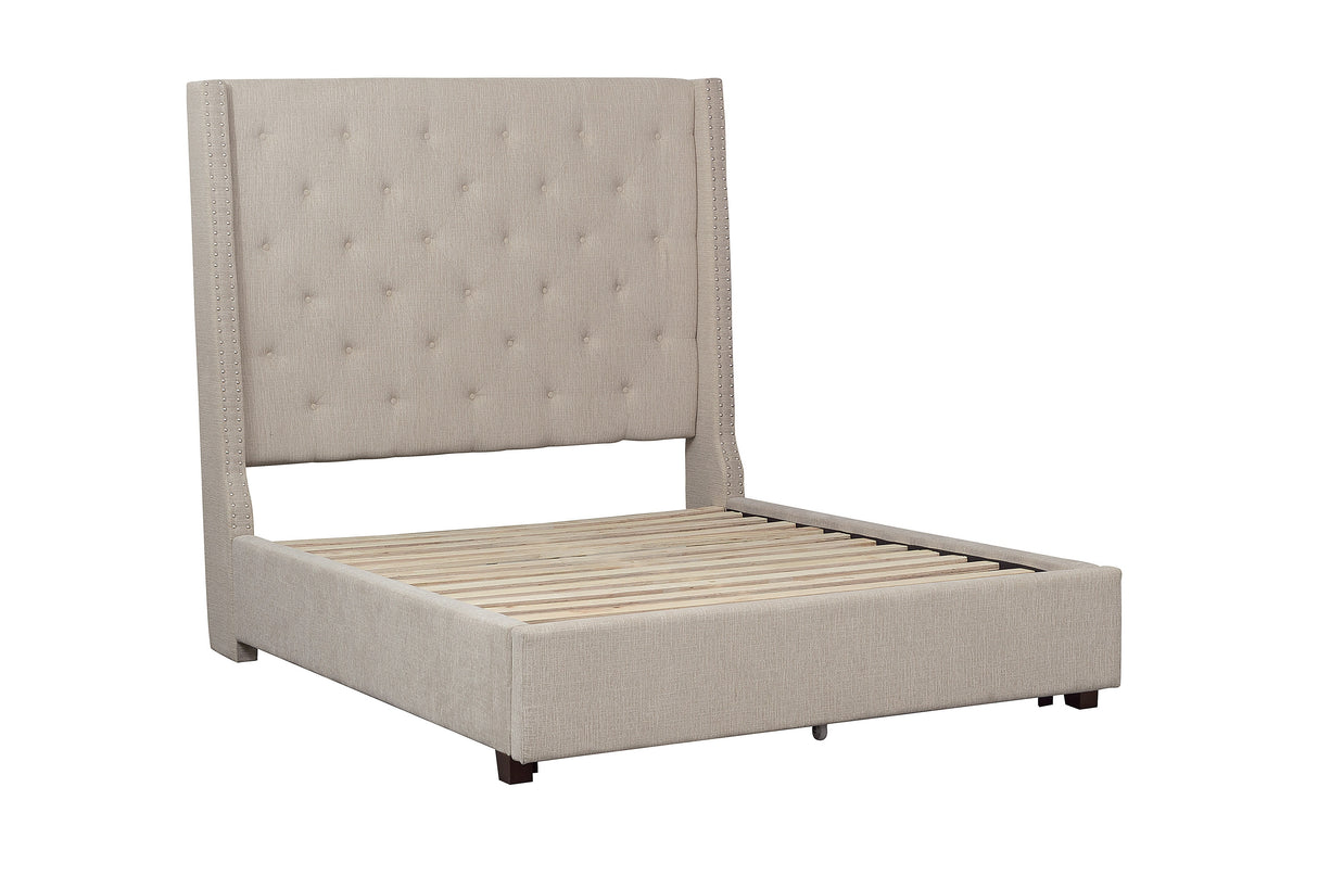 Fairborn Beige Eastern King Platform Bed from Homelegance - Luna Furniture