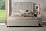 Fairborn Beige Eastern King Platform Bed from Homelegance - Luna Furniture