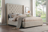 Fairborn Beige Eastern King Platform Bed from Homelegance - Luna Furniture