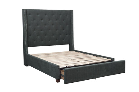 Fairborn Gray Eastern King Platform Bed with Storage Footboard from Homelegance - Luna Furniture