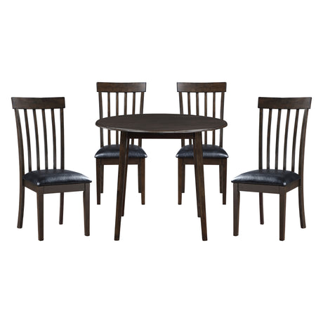 Rutland Espresso 5-Piece Dining Set from Homelegance - Luna Furniture