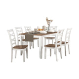 Challis Cherry/White 7-Piece Dining Set from Homelegance - Luna Furniture