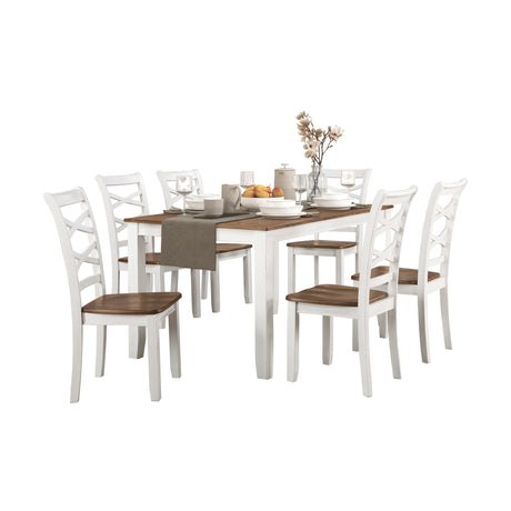 Challis Cherry/White 7-Piece Dining Set from Homelegance - Luna Furniture