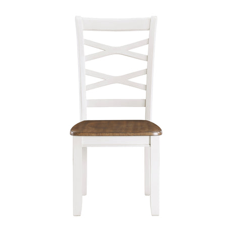 Challis Cherry/White 7-Piece Dining Set from Homelegance - Luna Furniture