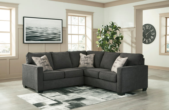 Lucina Charcoal 2-Piece LAF Sectional