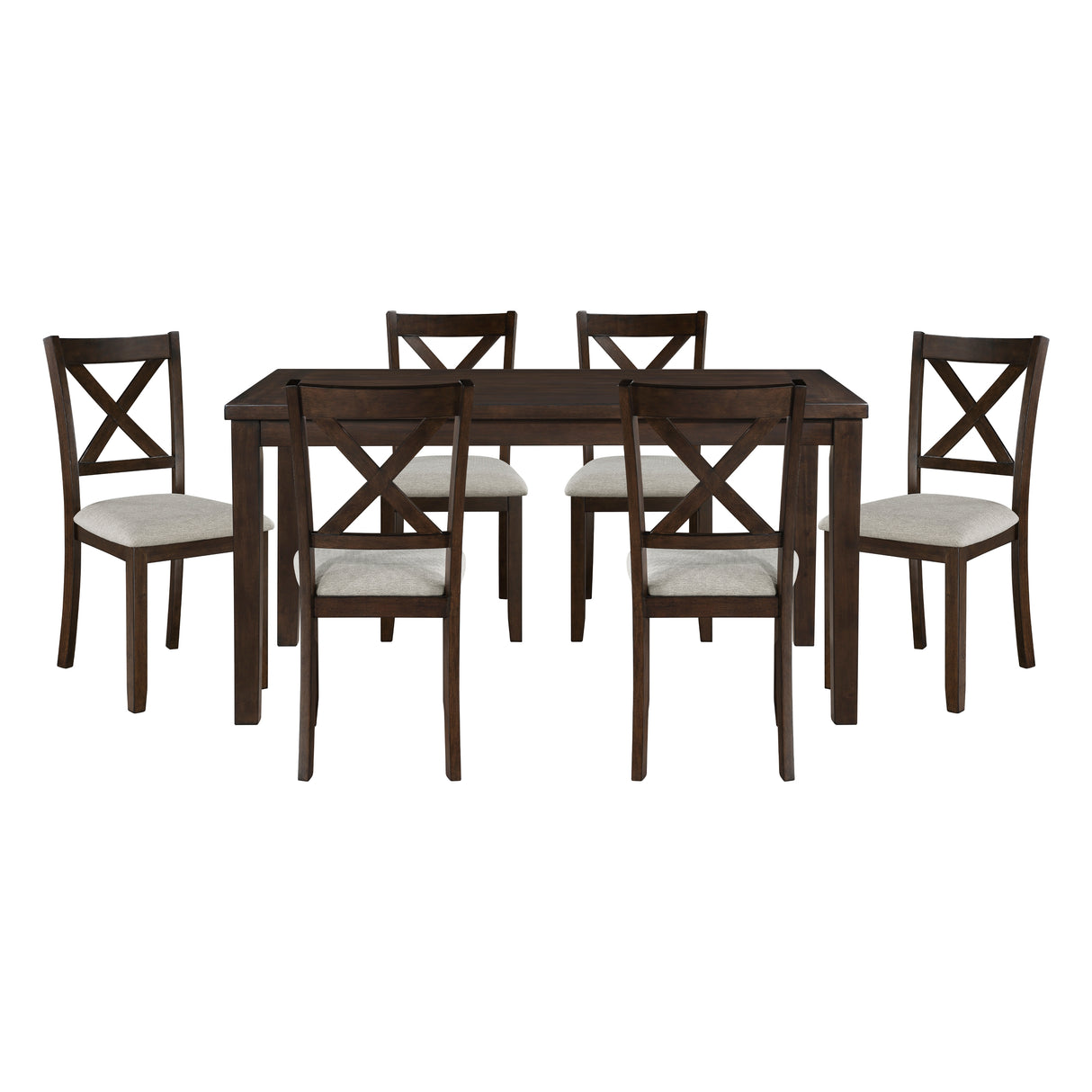 Challis Dark Cherry 7-Piece Dining Set from Homelegance - Luna Furniture
