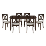 Challis Dark Cherry 7-Piece Dining Set from Homelegance - Luna Furniture