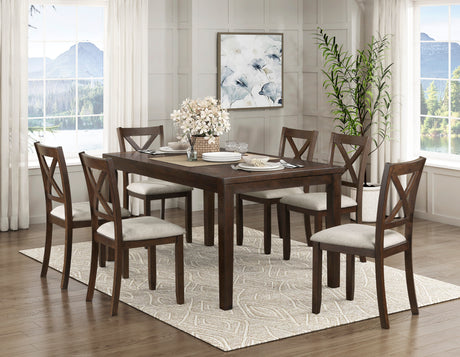 Challis Dark Cherry 7-Piece Dining Set from Homelegance - Luna Furniture
