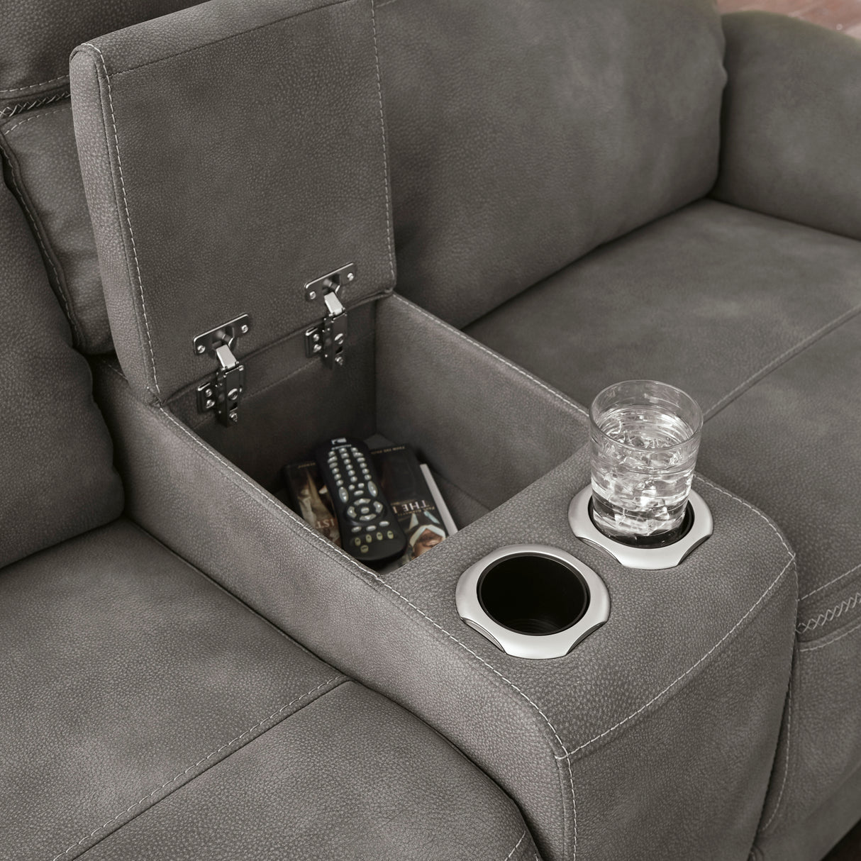 Next-Gen DuraPella Slate Power Reclining Living Room Set - Luna Furniture