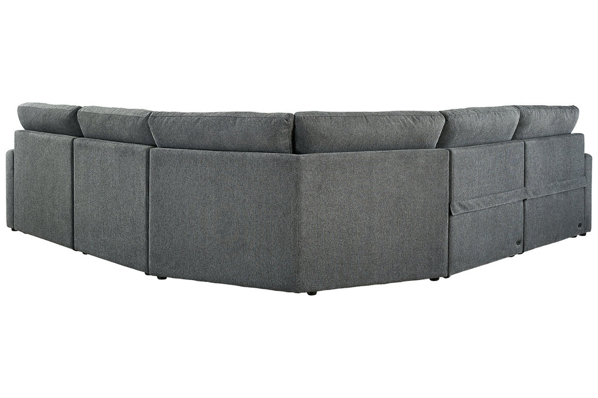 Hartsdale Granite 5-Piece Power Reclining Sectional with Chaise
