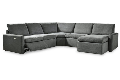Hartsdale Granite 5-Piece Power Reclining Sectional with Chaise