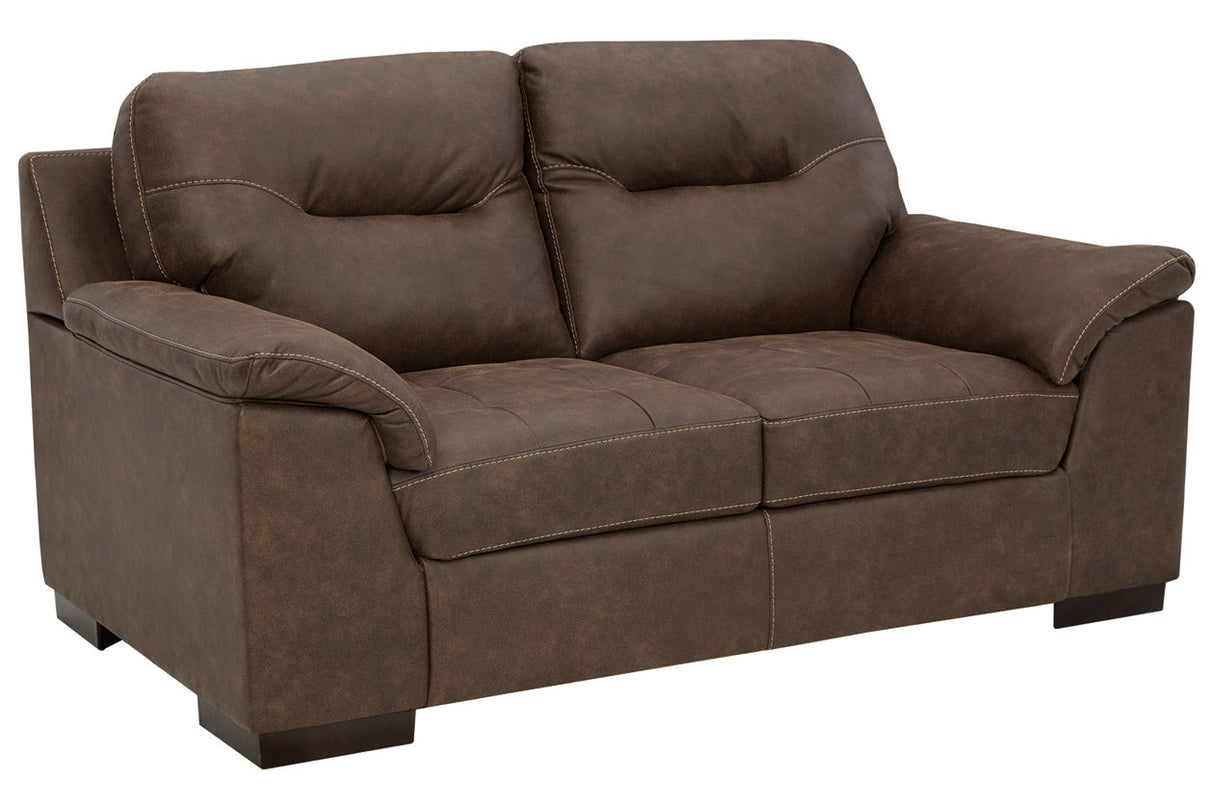 Maderla Walnut Loveseat from Ashley - Luna Furniture