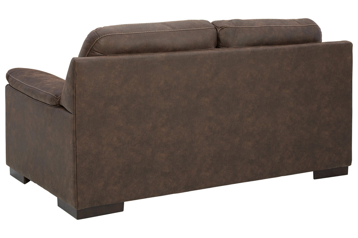 Maderla Walnut Loveseat from Ashley - Luna Furniture