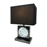 Monica Black Nickel Table Lamp from Crown Mark - Luna Furniture